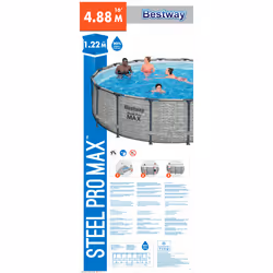 Bestway Steel Pro MAX Kit Piscine hors sol ronde 4,88 m x 1,22 m - Vue supplémentaire 13
