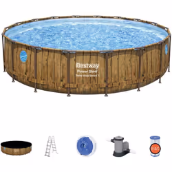 Description générale La piscine hors sol ronde Power Steel™ Swim Vista™ de Bestway® est conçue pour toute la famille, offrant ...