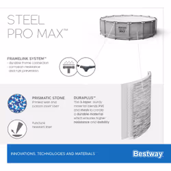 Bestway Steel Pro MAX Piscine hors sol ronde 3,66 m x 1 m - Vue supplémentaire 5