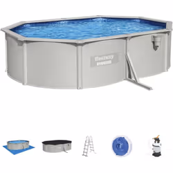 Description générale La Piscine Ovale Hydrium Bestway est idéale pour toute la famille, offrant une solution de baignade perm ...
