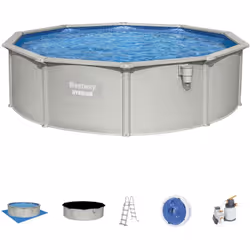 Description générale Le kit piscine hors sol Bestway® Hydrium™ est une piscine ronde de 4,60 m de diamètre et 1,20 m de haute ...