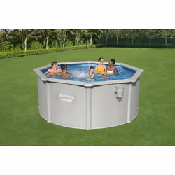 Bestway Hydrium 56566 Piscine hors sol Rond 7630 L Gris
