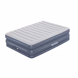 Bestway Matelas gonflable Tritech QuadComfort 2 places avec pompe électrique intégrée et revêtement antimicrobien 2,03 m x 1, ...
