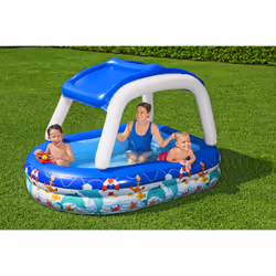 Bestway Piscine familiale gonflable Sea Captain avec parasol UV Careful - Vue supplémentaire 16