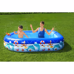 Bestway Piscine familiale gonflable Sea Captain avec parasol UV Careful - Vue supplémentaire 18
