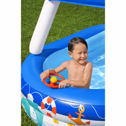 Bestway Piscine familiale gonflable Sea Captain avec parasol UV Careful - Vue supplémentaire 22