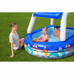 Bestway Piscine familiale gonflable Sea Captain avec parasol UV Careful - Vue supplémentaire 26