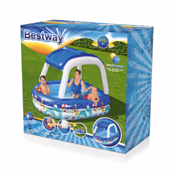 Bestway Piscine familiale gonflable Sea Captain avec parasol UV Careful - Vue supplémentaire 27
