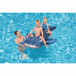Bestway Bouée à chevaucher requin-baleine Whaletastic Wonders pour 2 enfants
