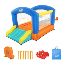 Bestway - trampoline gonflable à air constant leap & play, 289 x 213 x 173 cm - 53427