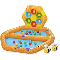 Bestway - Bees Piscine Gonflable Enfant avec Balles 127x119x61 cm +12 Mois Jardin 52639