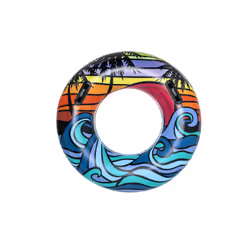 Bestway Bouée ronde CoastalCastaway Φ 91 cm, Multicolore, Tube flottant, Motif, 10 an(s), Garçon/Fille, EN71-1,2,3/AS NZS ISO ...