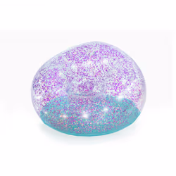 Bestway Fauteuil gonflable Glitter Dream Inflate-A-Chair pour enfants, Assise unique, Violet, Argent, Transparent, Turquoise, ...