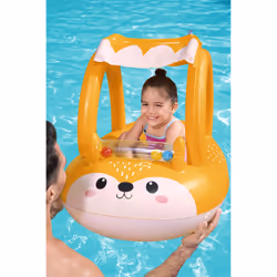 Bestway Bateau pneumatique pour bébé Friendly Fox avec parasol - Vue supplémentaire 14