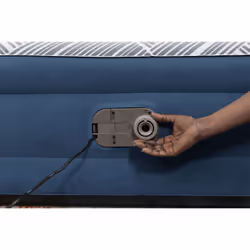 Bestway Lit gonflable matelas 2 places Tritech Fashion Flock avec pompe électrique intégrée et revêtement antimicrobien 2,03 m x 1,52 m x 36 cm