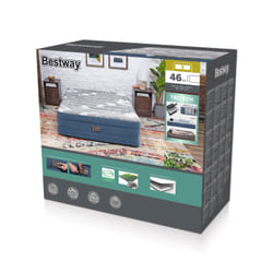 Bestway Lit gonflable matelas 2 places Tritech Fashion Flock avec pompe électrique intégrée et revêtement antimicrobien 2,03 m x 1,52 m x 46 cm