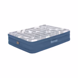 Bestway Lit gonflable matelas 2 places Tritech Fashion Flock avec pompe électrique intégrée et revêtement antimicrobien 2,03 m x 1,52 m x 46 cm
