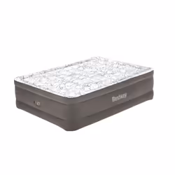 Bestway Lit gonflable matelas 2 places Tritech Fashion Flock avec pompe électrique intégrée et revêtement antimicrobien 2,03 m x 1,52 m x 56 cm