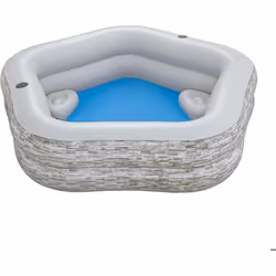 Bestway Piscine gonflable Gris 213 x 206 x 53 cm