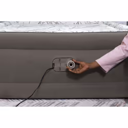 Bestway Lit gonflable matelas 2 places Tritech Cushify Top avec pompe électrique intégrée et revêtement antimicrobien 2,03 m x 1,52 m x 46 cm