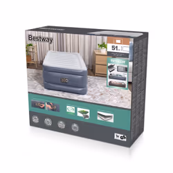 Bestway Matelas gonflable Tritech 1 place avec pompe électrique intégrée et revêtement antimicrobien 1,91 m x 97 cm x 51 cm,  ...