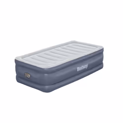 Bestway Matelas gonflable Tritech 1 place avec pompe électrique intégrée et revêtement antimicrobien 1,91 m x 97 cm x 51 cm