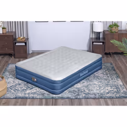 Bestway Matelas gonflable Fortech Snugable Top 2 places avec pompe électrique intégrée et revêtement antimicrobien 2,03 m x 1,52 m x 36 cm