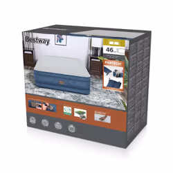 Bestway Matelas gonflable Fortech Snugable Top 2 places avec pompe électrique intégrée et revêtement antimicrobien 2,03 m x 1 ...