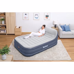 Bestway Lit gonflable matelas 2 places Tritech SleekFlow avec tête de lit et pompe électrique intégrée et revêtement antimicrobien 2,26 m x 1,52 m x 84 cm - Vue supplémentaire 24