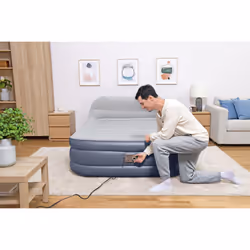 Bestway Lit gonflable matelas 2 places Tritech SleekFlow avec tête de lit et pompe électrique intégrée et revêtement antimicrobien 2,26 m x 1,52 m x 84 cm - Vue supplémentaire 25