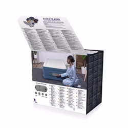 Bestway Matelas gonflable AlwayzAire Twin avec double pompe intégrée et revêtement antimicrobien 1,91 m x 97 cm x 46 cm