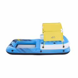 Bestway Hydro-Force Île gonflable Summer Oasis 4 personnes 3,05 m x 1,86 m x 58 cm, Bleu, Ile flottante, Monochromatique, Hom ...
