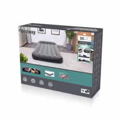 Bestway Matelas gonflable Tritech 1 place avec pompe électrique intégrée 1,88 m x 99 cm x 30 cm, Matelas une personne, Double ...