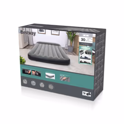 Bestway Matelas gonflable Tritech 2 places avec pompe électrique intégrée 1,91 m x 1,37 m x 30 cm, Double matelas, Taille dou ...