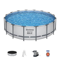 Kit Piscine hors sol tubulaire BESTWAY - Steel Pro Max - 488 x 122 cm - Ronde (Filtre avec cartouche échelle bâche)