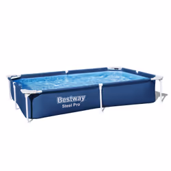 Bestway Steel Pro © Piscine hors sol rectangulaire 2,21 m x 1,50 m x 43 cm, 1200 L, Piscine hors sol, Enfants et adultes, Ble ...