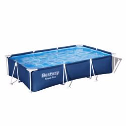 Bestway Steel Pro © Piscine hors sol rectangulaire 3,00 m x 2,01 m x 66 cm, 3300 L, Piscine hors sol, Enfants et adultes, Ble ...