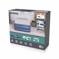 Bestway Matelas gonflable Tritech 1 place avec pompe électrique intégrée et revêtement antimicrobien 191 x 97 x 46 cm, Matela ...