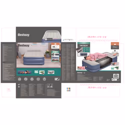 Bestway Matelas gonflable Tritech 1 place avec pompe électrique intégrée et revêtement antimicrobien 191 x 97 x 46 cm - Vue supplémentaire 26