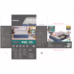 Bestway Lit gonflable matelas 2 places Tritech avec pompe électrique intégrée et revêtement antimicrobien 203 x 152 x 46 cm - Vue supplémentaire 25