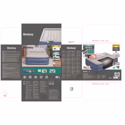 Bestway Lit gonflable matelas 2 places Tritech avec pompe électrique intégrée et revêtement antimicrobien 2,03 m x 1,52 m x 56 cm - Vue supplémentaire 26