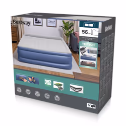 Bestway Lit gonflable matelas 2 places King en Tritech avec pompe électrique intégrée et revêtement antimicrobien 2