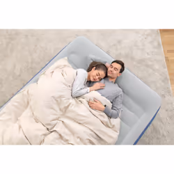 Bestway Lit gonflable matelas 2 places Tritech avec pompe électrique intégrée et revêtement antimicrobien 2,03 m x 1,52 m x 61 cm