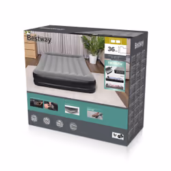 Bestway Matelas gonflable Tritech 2 places avec pompe électrique intégrée 2,03 m x 1,52 m x 36 cm - Vue supplémentaire 23