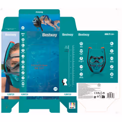 Bestway Flowtech Masque de plongée intégral avec tuba S/M - Vue supplémentaire 24