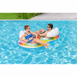 Bestway Rainbow Dreams Bouée double pour 2 personnes 1,86 m x 1,16 m - Vue supplémentaire 13