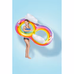 Bestway Rainbow Dreams Bouée double pour 2 personnes 1,86 m x 1,16 m - Vue supplémentaire 15
