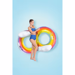 Bestway Rainbow Dreams Bouée double pour 2 personnes 1,86 m x 1,16 m - Vue supplémentaire 16