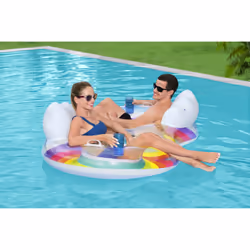 Bestway Rainbow Dreams Bouée double pour 2 personnes 1,86 m x 1,16 m - Vue supplémentaire 20