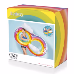 Bestway Rainbow Dreams Bouée double pour 2 personnes 1,86 m x 1,16 m - Vue supplémentaire 21